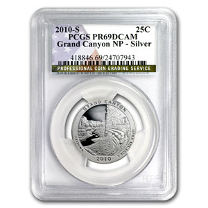 2010-S USA Silver Quarter ATB - Grand Canyon PR-69DCAM